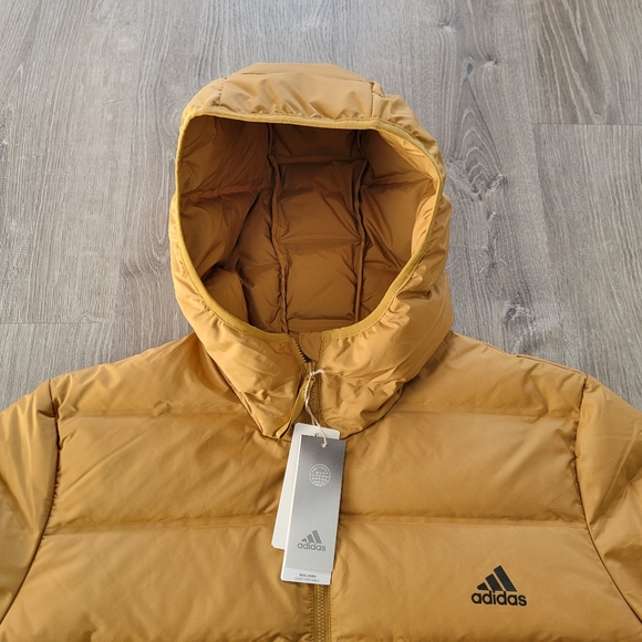 BRAND NEW Adidas Helionic Hooded Down Jacket Mens Size XL - Picture 3 of 8